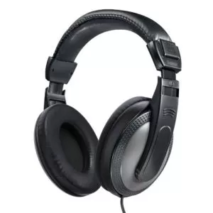 HAMA - Hama (ShellTV) Headphones, 3.5mm Jack (6.35mm Adapter), 40mm Drivers, 2m Cable, Padded Headband, Black/Dark Grey