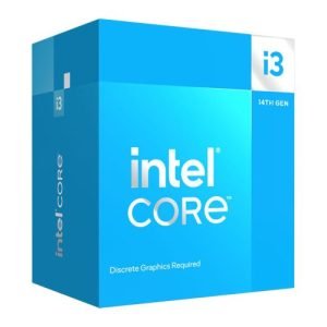 INTEL – Intel Core i3-14100F CPU, 1700, Up to 4.7GHz, Quad Core, 60W (110W Turbo), 10nm, 12MB Cache, Raptor Lake Refresh, No Graphics