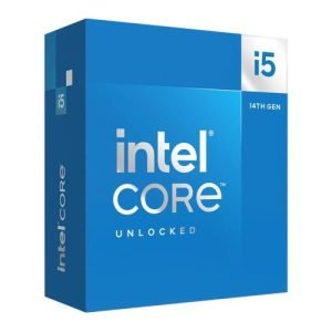 INTEL – Intel Core i5-14600K, CPU, 1700, 3.5 GHz (5.3 Turbo), 14-Core, 125W (181W Turbo), 10nm, 24MB Cache, Overclockable, Raptor Lake Refresh, NO HEATSINK/FAN