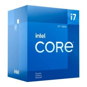 INTEL – Intel Core i7-12700F CPU, 1700, 2.1 GHz (4.9 Turbo), 12-Core, 65W, 20MB Cache, Alder Lake, No Graphics