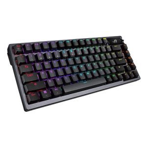 ASUS – Asus ROG AZOTH Compact 75% Mechanical RGB Gaming Keyboard, Wireless/Btooth/USB, Hot-Swap ROG NX Red Switches, OLED Display, Control Knob, Mac Support