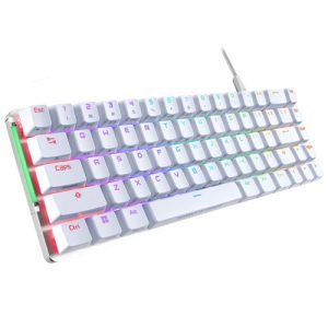 ASUS – Asus ROG FALCHION ACE Compact 65% Mechanical RGB Gaming Keyboard, Wired (Dual USB-C), ROG NX Red Switches, Per-key RGB Lighting, Touch Panel, White Edition