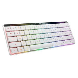 ASUS – Asus ROG Falchion RX Low Profile Compact 65% Mechanical RGB Gaming Keyboard, Wireless/USB, ROG RX Red Switches, Per-key RGB Lighting, Touch Panel, 430-hour Battery Life