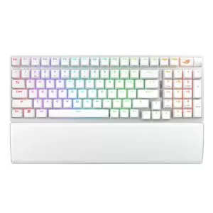 ASUS – Asus ROG STRIX SCOPE II 96 Wireless Mechanical RGB Gaming Keyboard, 96% Layout, Streamer Hotkeys, Multifunction Controls, Sound-Dampening, White