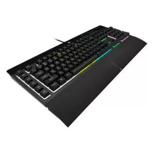 CORSAIR – Corsair K55 RGB PRO Membrane Gaming Keyboard, USB, 5-Zone RGB, 12-Key Rollover, Anti-Ghosting, 6 Macros, IP42