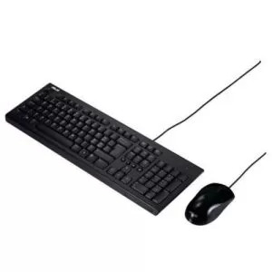 ASUS – Asus U2000 Wired Keyboard and Mouse Desktop Kit, USB, 1000 DPI, Multimedia