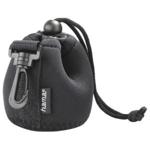 HAMA – Hama Small Neoprene Lens Pouch, 50 x 65 mm, Snap Hook, Belt Loop