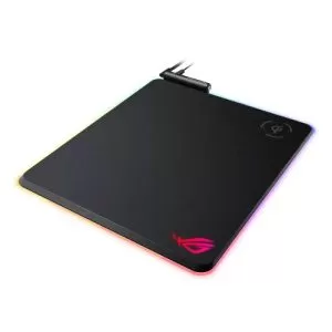 ASUS – Asus ROG Balteus RGB Gaming Mouse Pad with Qi Wireless Charging, Customisable Lighting, Non-slip, USB Passthrough, 370 x 320 x 7.9 mm