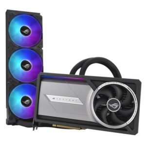 ASUS – Asus ROG ASTRAL LC RTX5090 OC with 360mm Liquid Cooler, PCIe5, 32GB DDR7, 2 HDMI, 3 DP, 2610MHz Clock, RGB Lighting, Overclocked