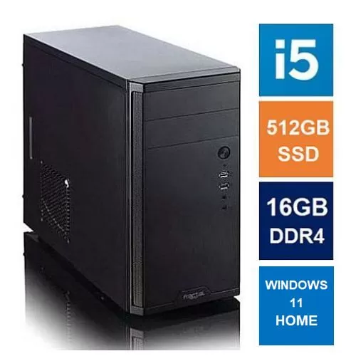 SPIRE PC - Spire MATX Tower PC, Fractal Core 1100 Case, i5-12400, 16GB 3200MHz, 512GB SSD, Bequiet 550W, No Optical, KB & Mouse, Windows 11 Home