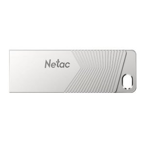 NETAC – Netac 128GB UM1 USB 3.2 Memory Pen, Zinc Alloy Casing, Key Ring, Pearl Nickel Colour