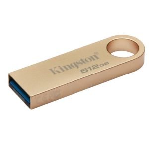 KINGSTON – Kingston 512GB DataTraveler SE9 G3 Memory Pen, USB 3.2 Gen1 Type-A, Metal Gold Casing