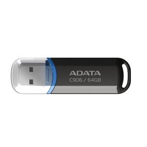 ADATA – ADATA 64GB C906 USB 2.0 Memory Pen, Compact, Black & Blue