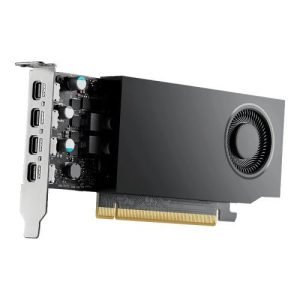 PNY – PNY RTXA1000 Professional Graphics Card, 8GB DDR6, 4 miniDP 1.4, 2304 CUDA Cores, Low Profile (Bracket Included), OEM (Brown Box)