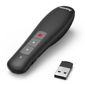 HAMA – Hama X-Pointer Wireless Laser Presenter, 2.4GHz, USB Receiver, 12m Range, Volume Control, Scroll through Office Applications