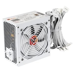 VIDA – Vida 500W ATX PSU, 80+ Bronze, Fluid Dynamic Ultra-Quiet Fan, PCIe, Flat White Cables, Power Lead Not Included, White