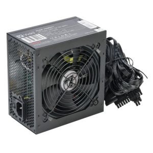 VIDA – Vida Lite 650W ATX PSU, Fluid Dynamic Ultra-Quiet Fan, PCIe, Flat Black Cables, Power Lead Not Included, Black