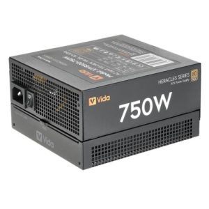 VIDA – Vida 750W Heracles Black ATX Gaming PSU, 80+ Bronze, 14cm Ultra-Quiet FDM Fan, Flat Black Cables, Power Lead Not Included