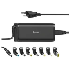 HAMA – Hama Universal 90W EU Travel Notebook PSU, 15-19V, 8 Adapters, Hook & Cable Tie, *Euro Plug*