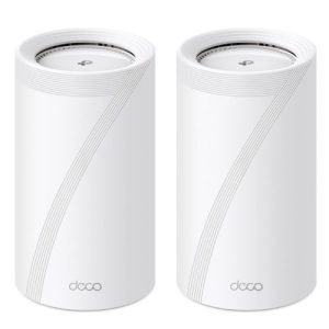 TP-LINK – TP-LINK (DECO BE85) BE19000 Tri-Band Whole Home Mesh Wi-Fi 7 System, 2 Pack, 12-Stream, 2x 10G Ports, Multi-Link Operation, Voice Control