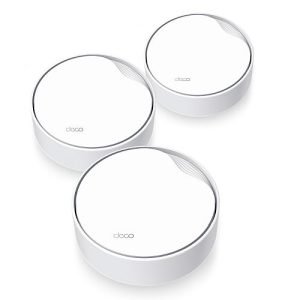 TP-LINK – TP-LINK (DECO X50-POE) AX3000 Dual Band Wireless Mesh Wi-Fi 6 System with PoE, 3 Pack, 2.5G LAN, OFDMA & MU-MIMO, TP-Link HomeShield