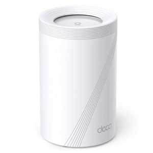 TP-LINK – TP-LINK (DECO BE65) BE9300 Tri-Band Whole Home Mesh Wi-Fi 7 System, Single Unit, 4x 2.5G Ports, MLO, Wireless/Wired Combined Backhaul