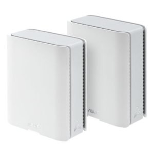 ASUS – Asus (ZenWiFi BT10) BE18000 Tri-Band Wi-Fi 7 Mesh Routers (2 Pack), Up to 6,000 sq.ft, 2x 10G Ports, USB, VPN, multi-SSID