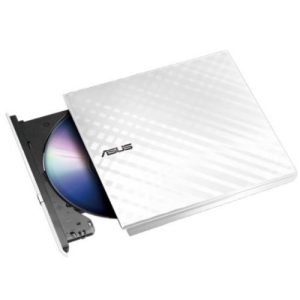 ASUS – Asus (SDRW-08D2S-U LITE) External Slimline DVD Re-Writer, USB, 8x, White, Cyberlink Power2Go  8