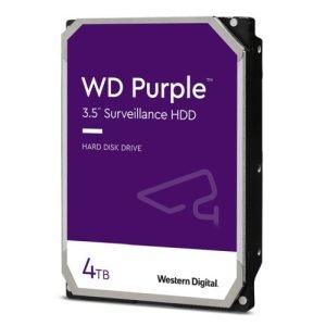 WD – WD 3.5″, 4TB, SATA3, Purple Surveillance Hard Drive, 256MB Cache, OEM