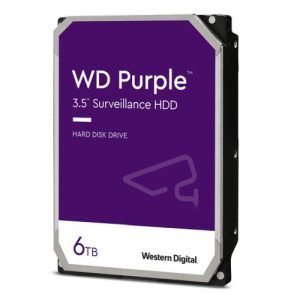 WD – WD 3.5″, 6TB, SATA3, Purple Surveillance Hard Drive, 256MB Cache, OEM