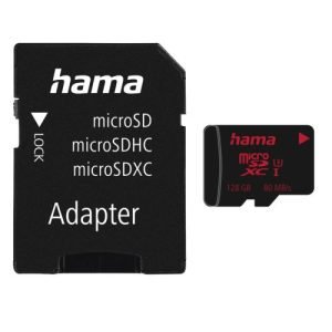 HAMA – Hama 128GB MicroSDXC Card with SD Adapter, UHS-I Class 3, 80MB/s