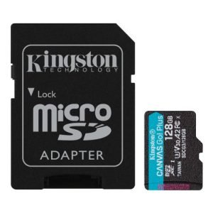 KINGSTON – Kingston 128GB Canvas Go! Plus Micro SDXC Card with SD Adapter, UHS-I Class 10, U3, A2 App Performance, 170MB/s