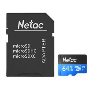 NETAC – Netac P500 64GB MicroSDXC Card with SD Adapter, UHS-I Class 10, U1, 90MB/s