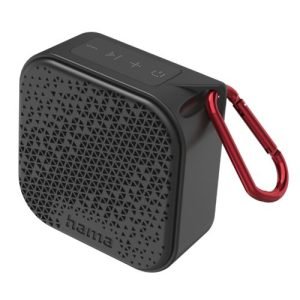 HAMA – Hama Pocket 3.0 Bluetooth/3.5mm Jack 3.5W Portable Loudspeaker, 1050mAh Battery, IP67 Waterproof, Carabiner