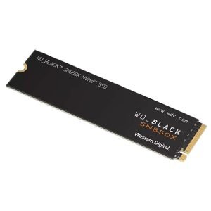 WD – WD 1TB Black SN850X M.2 NVMe SSD, M.2 2280, PCIe4, TLC 3D NAND, R/W 7300/6300 MB/s, 800K/1,100K IOPS, No Heatsink