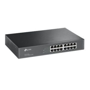 TP-LINK – TP-LINK (TL-SF1016DS) 16-Port 10/100Mbps Unmanaged Desktop/Rackmount Switch, 13-inch Steel Case