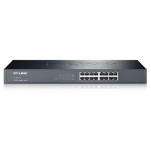 TP-LINK – TP-LINK (TL-SG1016) 16-Port Gigabit Unmanaged Rackmount Switch, Steel Case