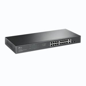 TP-LINK – TP-LINK (TL-SG1218MP) 18-Port Gigabit Unmanaged PoE+ Rackmount Switch, 16-Port PoE+, 2 SFP Ports