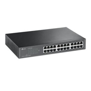 TP-LINK – TP-LINK (TL-SF1024D) 24-Port 10/100 Unmanaged Desktop/Rackmount Switch, Steel Case