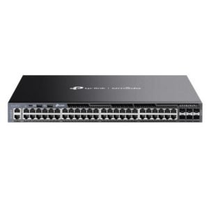 TP-LINK – TP-LINK (SG6654X) Omada 48-Port Gigabit Stackable L3 Managed Switch with 6x 10G SFP+ Slots, USB