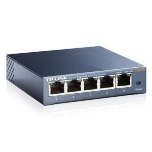 TP-LINK – TP-LINK (TL-SG105) 5-Port Gigabit Unmanaged Desktop Switch, Steel Case