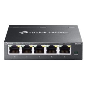 TP-LINK – TP-LINK (ES205G) Omada 5-Port Gigabit Easy Managed Switch, 5x GB Ports, Metal Casing