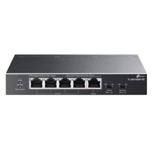 TP-LINK – TP-LINK (TL-SG1005P-PD) 5-Port Gigabit Desktop PoE+ Switch with 1-Port PoE++ In and 4-Port PoE+Out, Long-Range PoE+