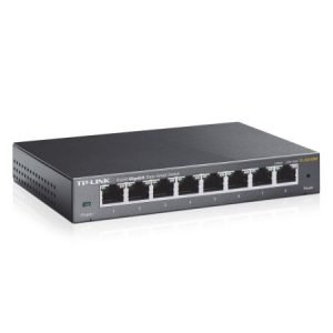 TP-LINK – TP-LINK (TL-SG108E) 8-Port Gigabit Easy Smart Switch, Steel Case