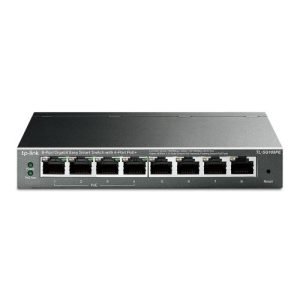 TP-LINK – TP-LINK (TL-SG108PE) 8-Port Gigabit Easy Smart Switch with 4-Port PoE+, Steel Case