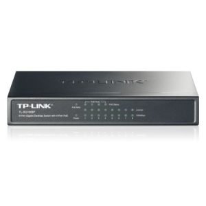 TP-LINK – TP-LINK (TL-SG1008P) 8-Port Gigabit Unmanaged Desktop Switch, 4-Port PoE, Steel Case