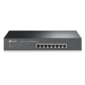 TP-LINK – TP-LINK (TL-SG1008) 8-Port Gigabit Unmanaged Desktop/Rackmount Switch, Steel Case