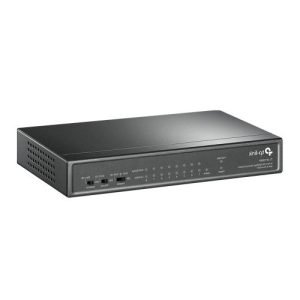 TP-LINK – TP-LINK (TL-SF1009P) 9-Port 10/100 Unmanaged Desktop Switch, 8 Port PoE+, Steel Case