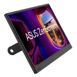 ASUS – Asus 15.6″ Portable IPS Monitor (ZenScreen MB166CR), 1920 x 1080, 60Hz, USB-C, Auto-Rotate, 360° Degree Kickstand