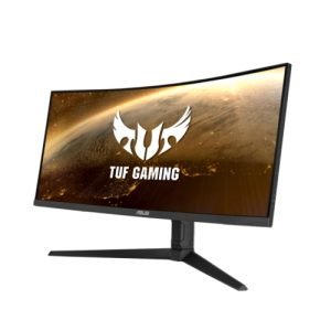 ASUS – Asus TUF Gaming 34″ WQHD Ultra-wide Curved Gaming Monitor (VG34VQL1B), 3440 x 1440, 1ms, 2 HDMI, 2 DP, USB, 165Hz, VESA